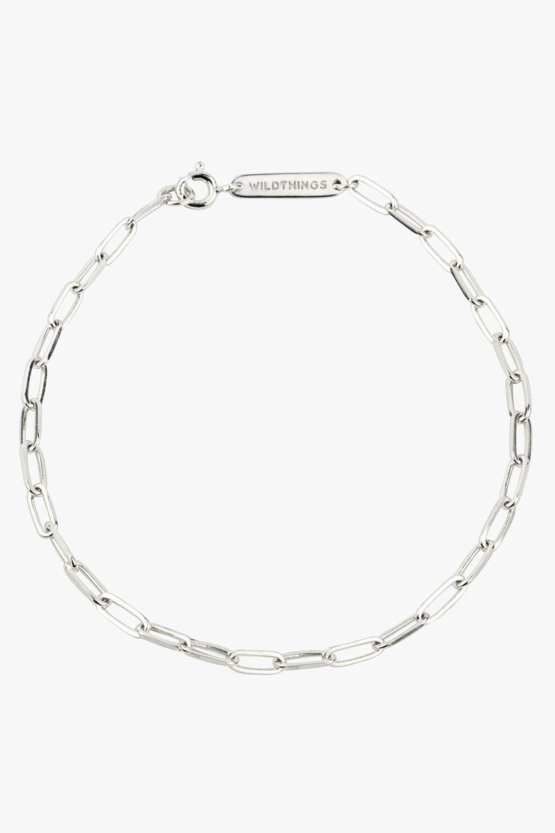 Chain bracelet silver-abc