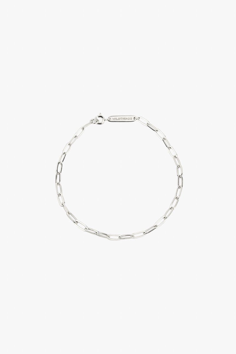 Chain bracelet silver-abc
