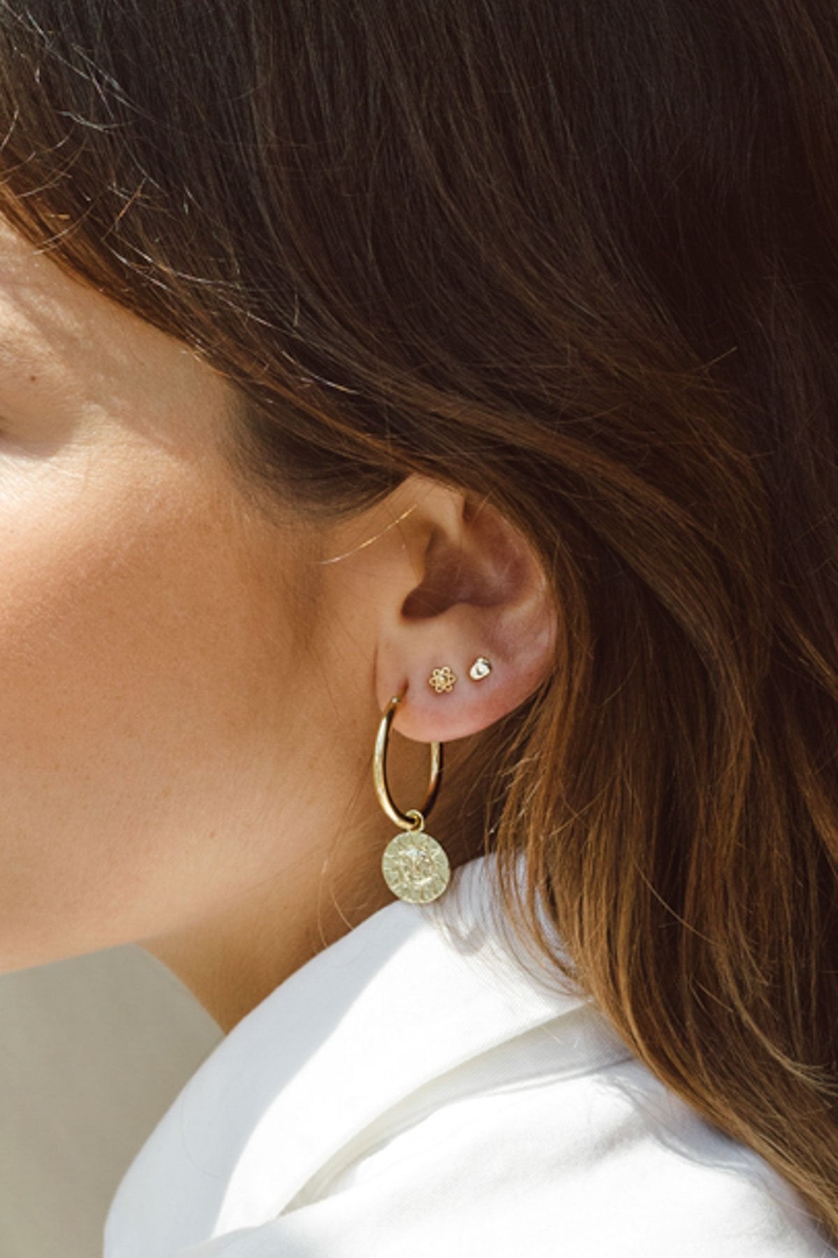 Cloud stud solid gold-abc