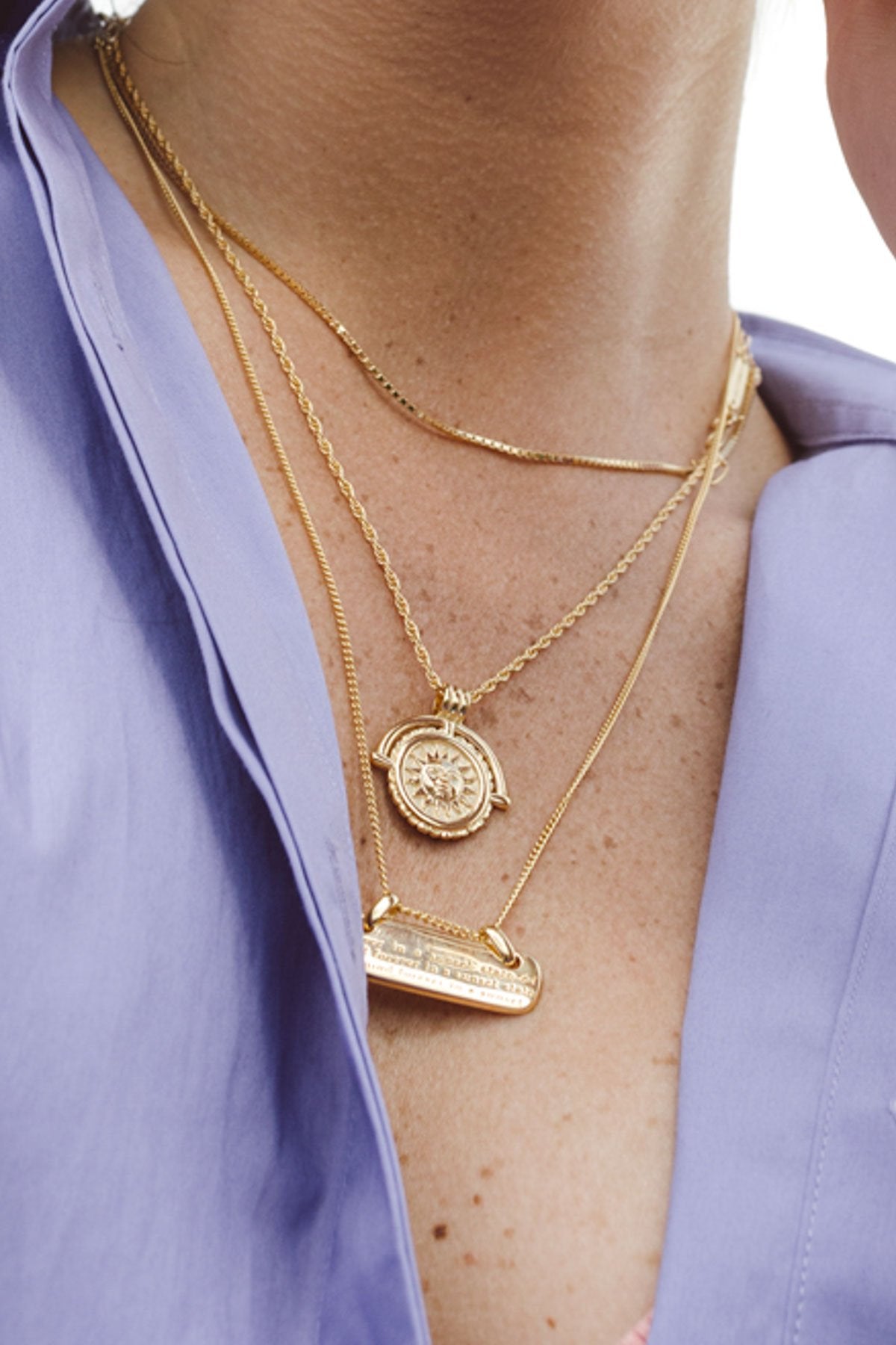 Mantra pendant gold plated-abc