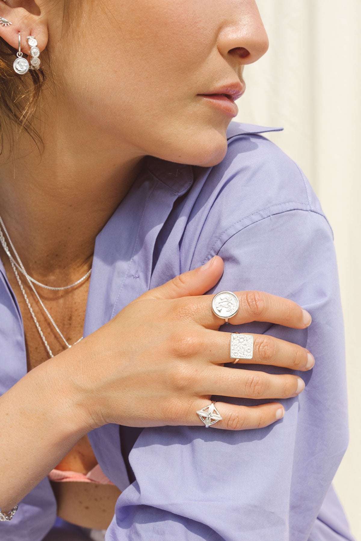 Nightfall earring silver-abc