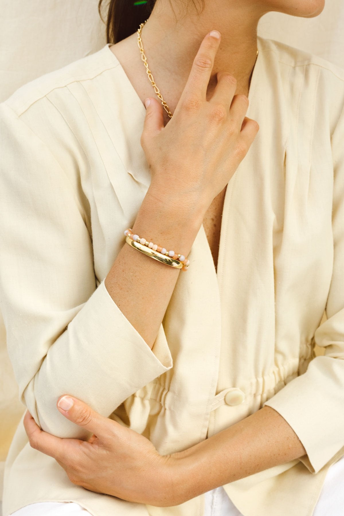 Classic bangle gold plated-abc