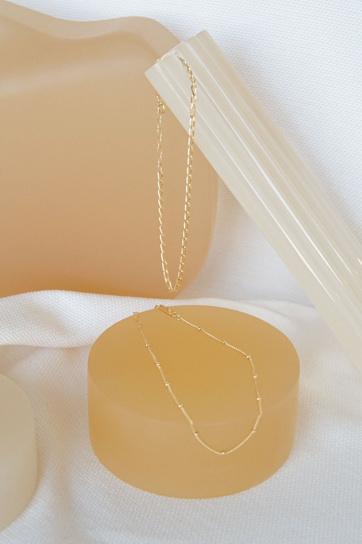 Oval chain anklet gold plated-Anklet-wildthings_collectables-Gold plated---abc