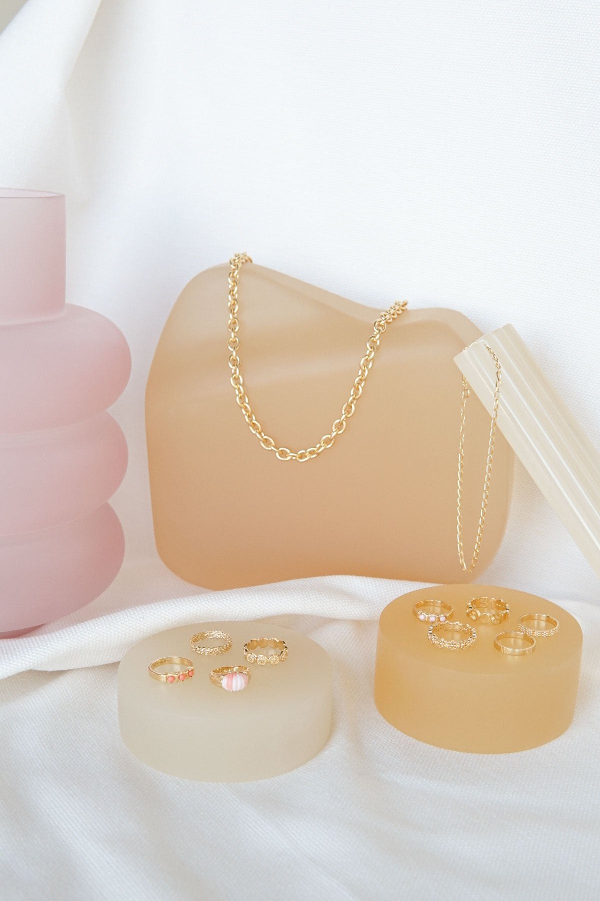 Dreamy shell pinky ring gold plated-abc