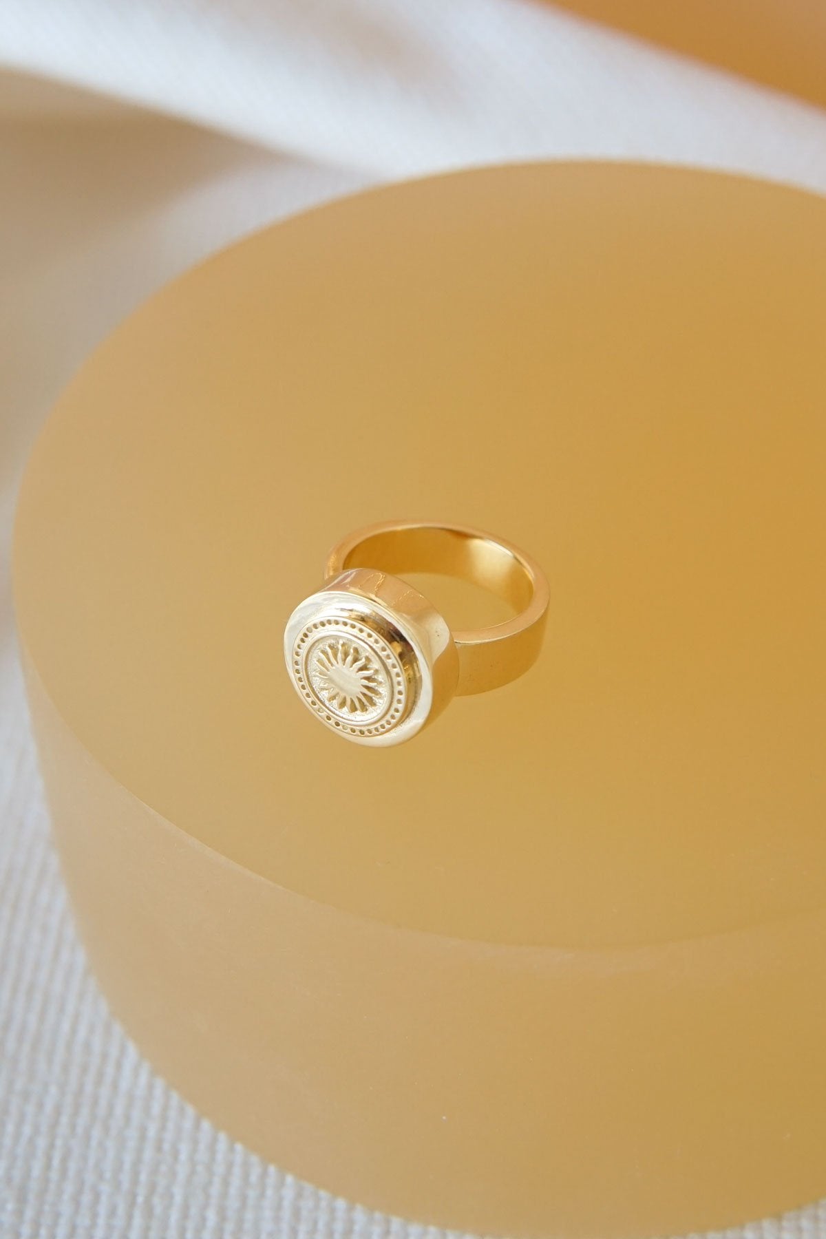 Rising sun pinky ring gold plated-Ring-wildthings_collectables-Gold plated-1 (US 3.5 / 14.5mm)--abc
