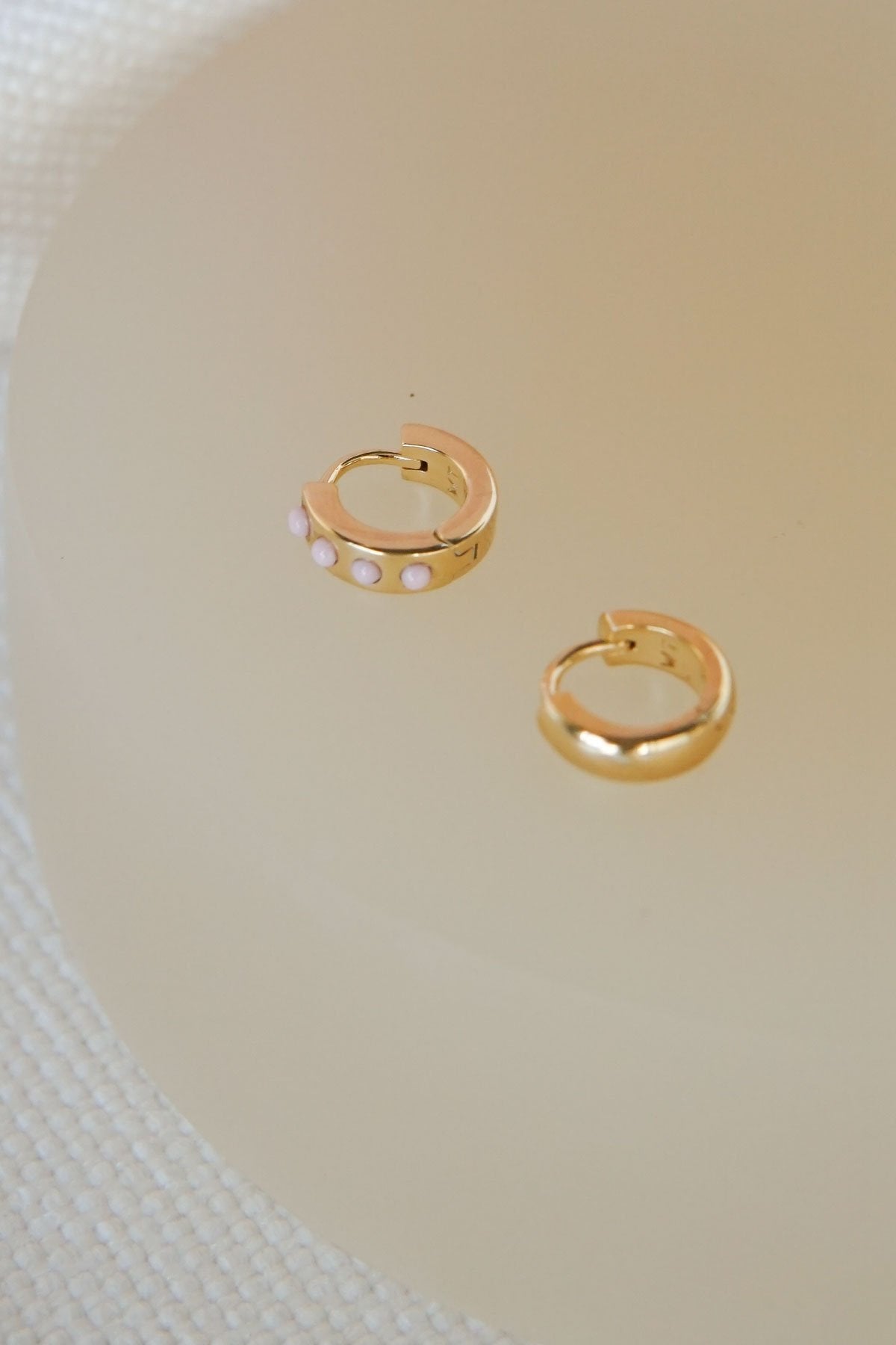 Pink cloud huggie gold plated-Huggie-wildthings_collectables-Gold plated---abc