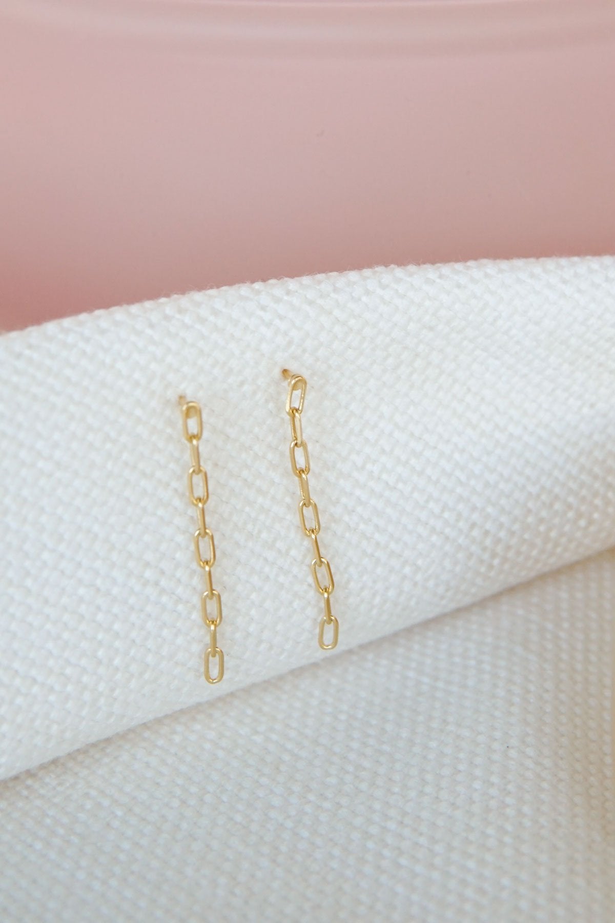 Chain Earring Gold Plated-abc