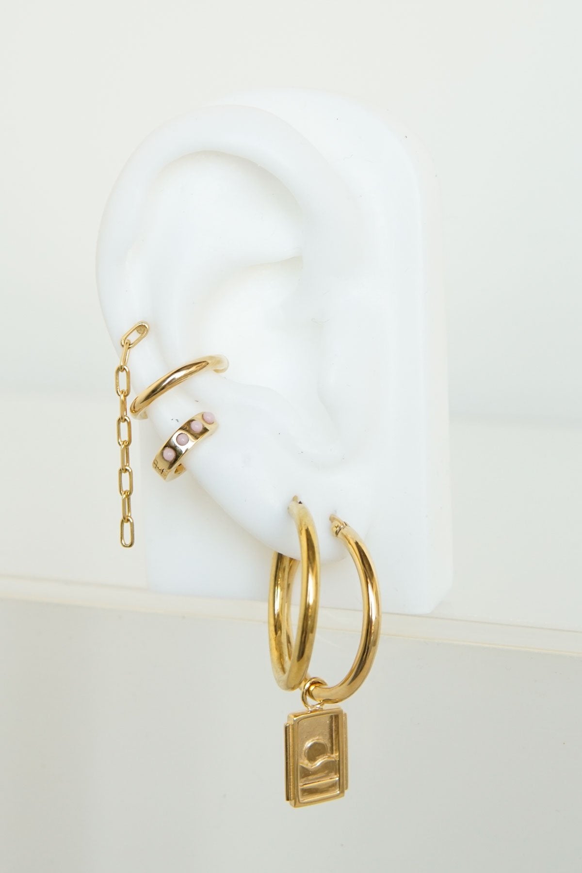 Chain Earring Gold Plated-abc