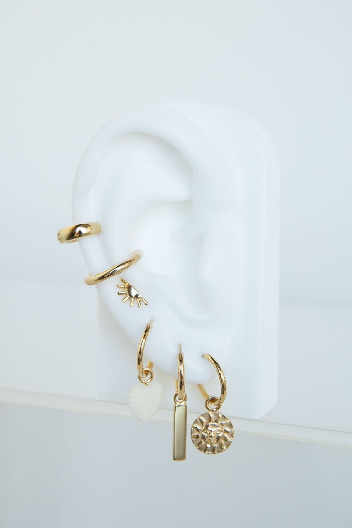Classic bar earring gold plated-abc