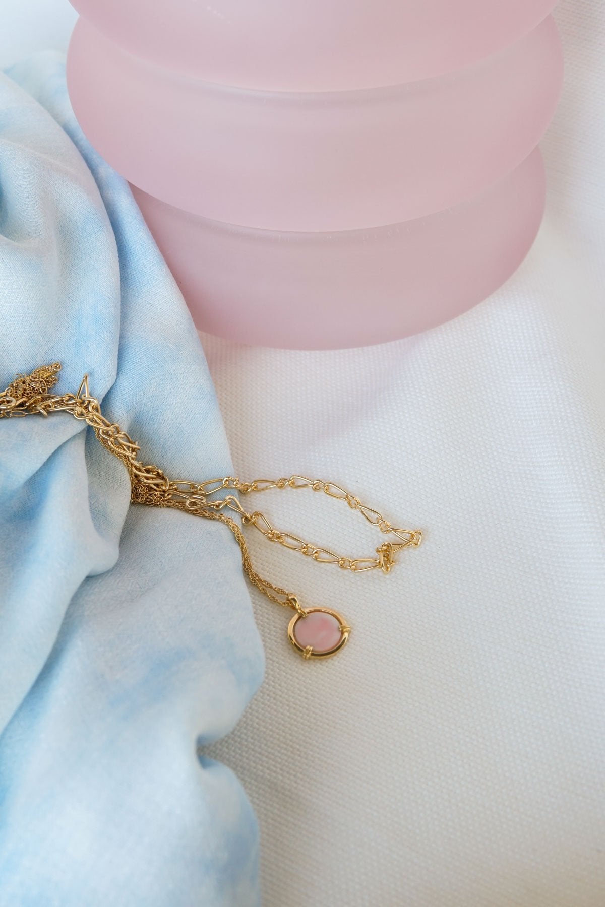 Pink clouds pendant gold plated-Pendant-wildthings_collectables-Gold plated-Pendant--abc