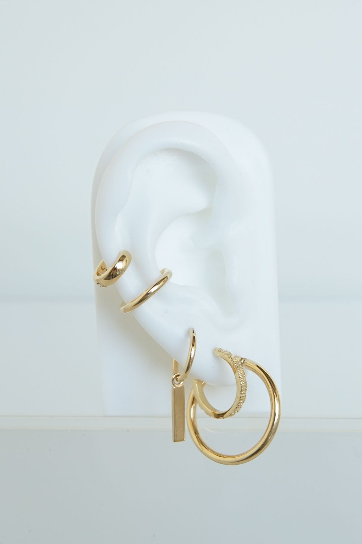 Classic bar earring gold plated-abc