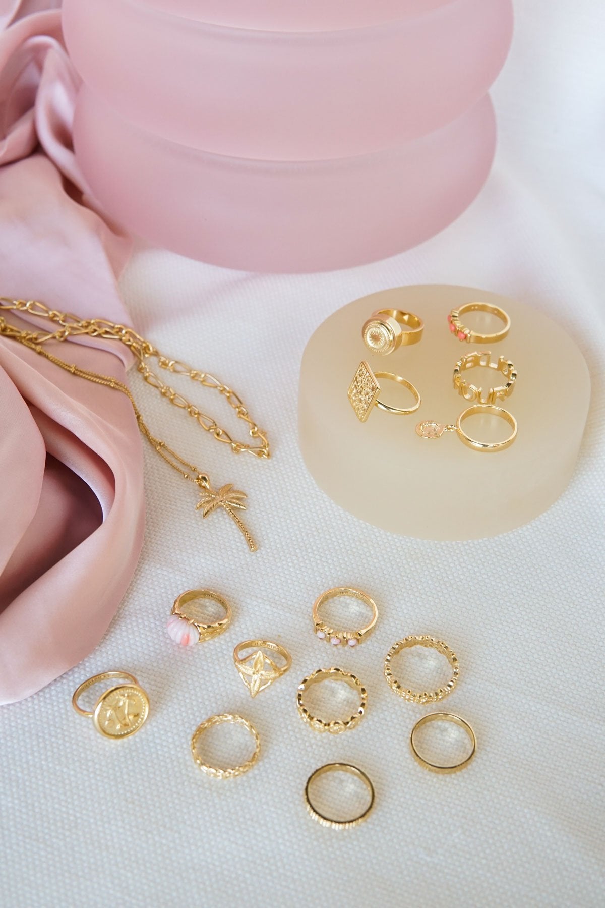 Dreamy shell pinky ring gold plated-abc