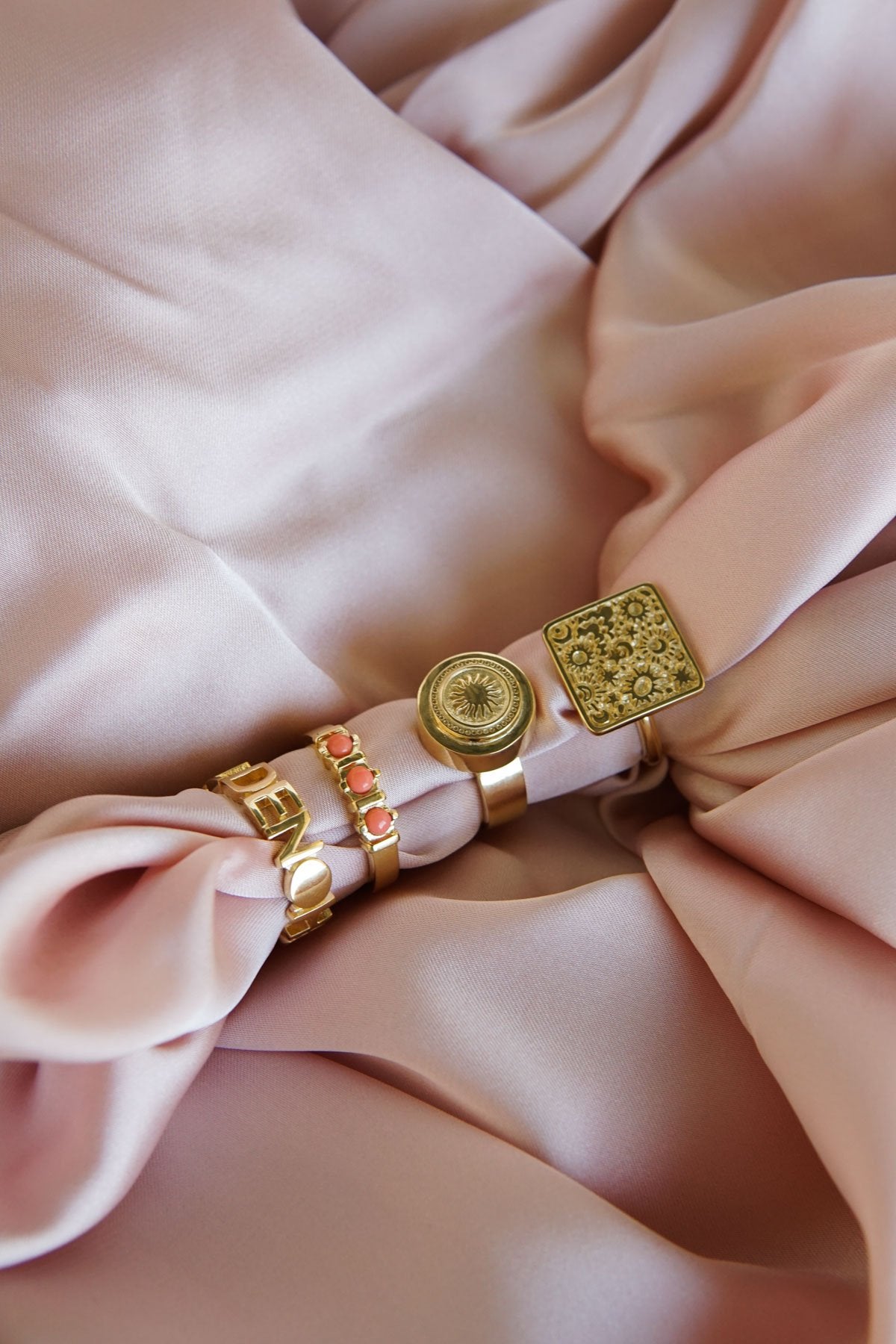 Golden hour ring gold plated-abc