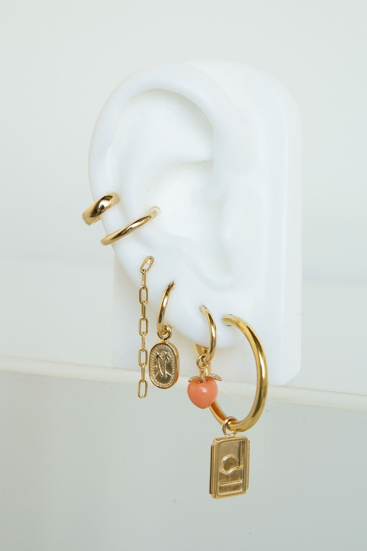 Chain Earring Gold Plated-abc