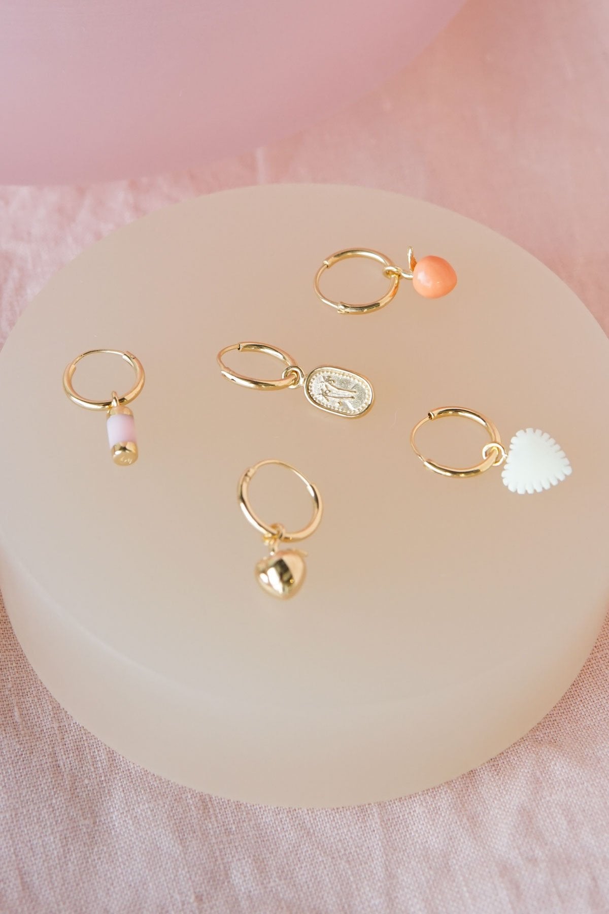 Feeling peachy earring gold plated-abc
