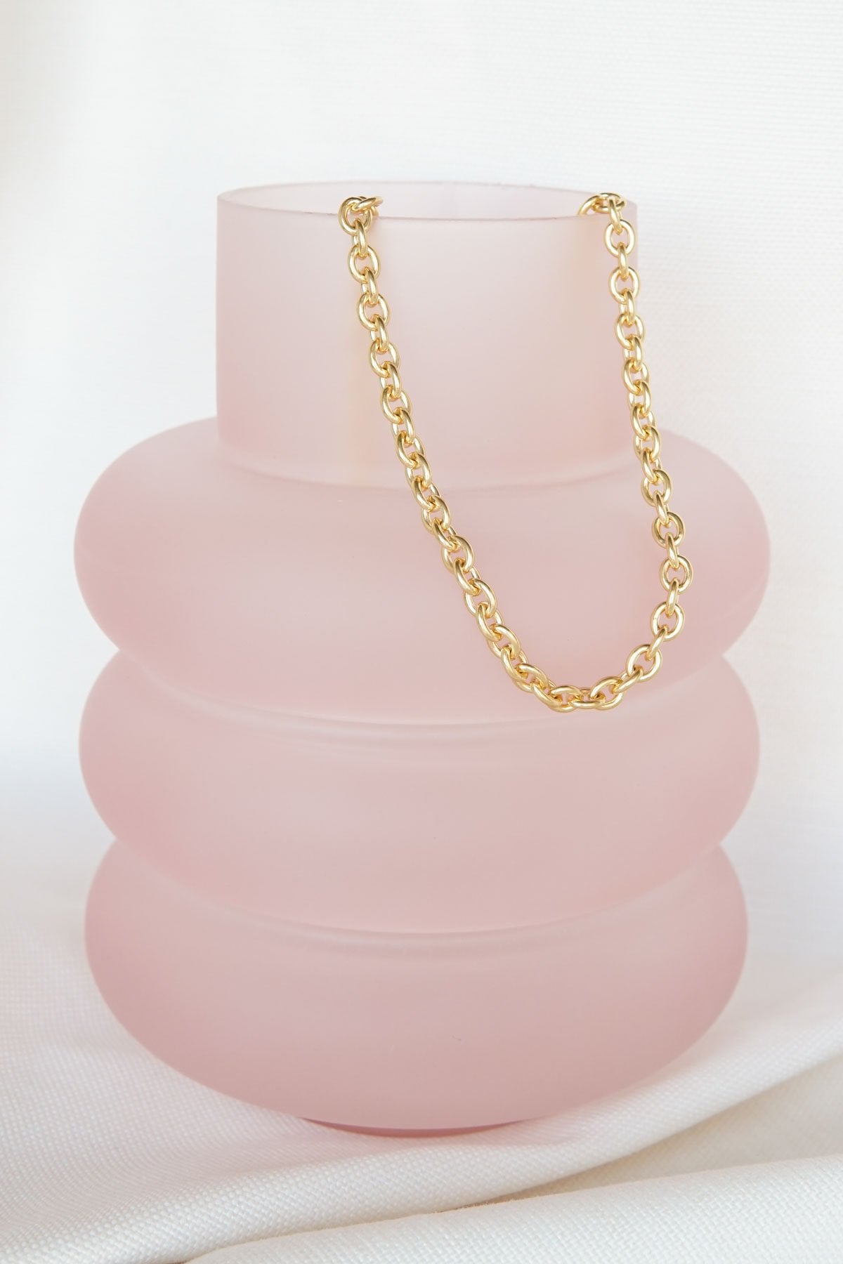 Statement chain necklace gold plated (40 cm)-Necklace-wildthings_collectables-Gold plated---abc