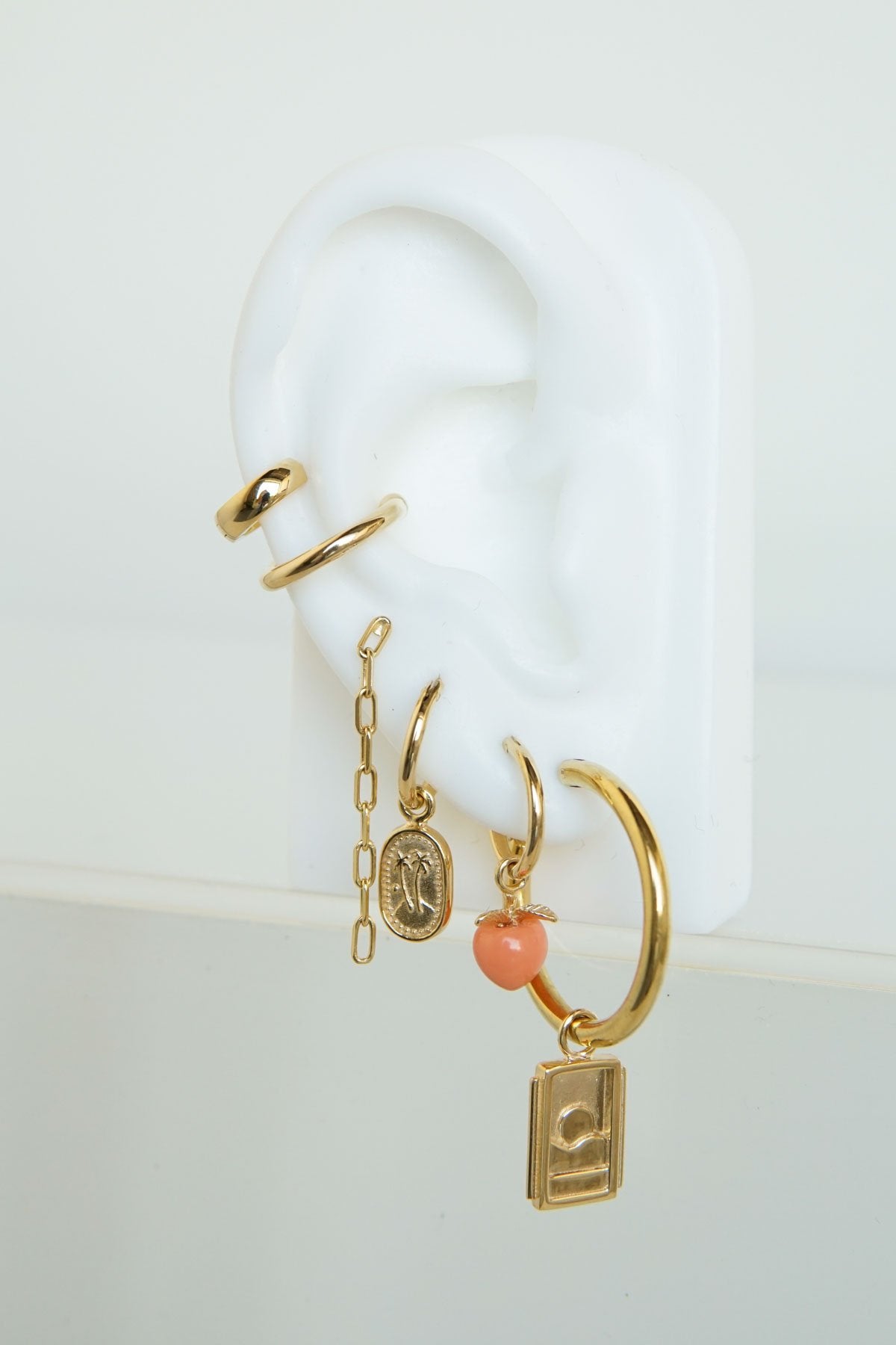 Feeling peachy earring gold plated-abc