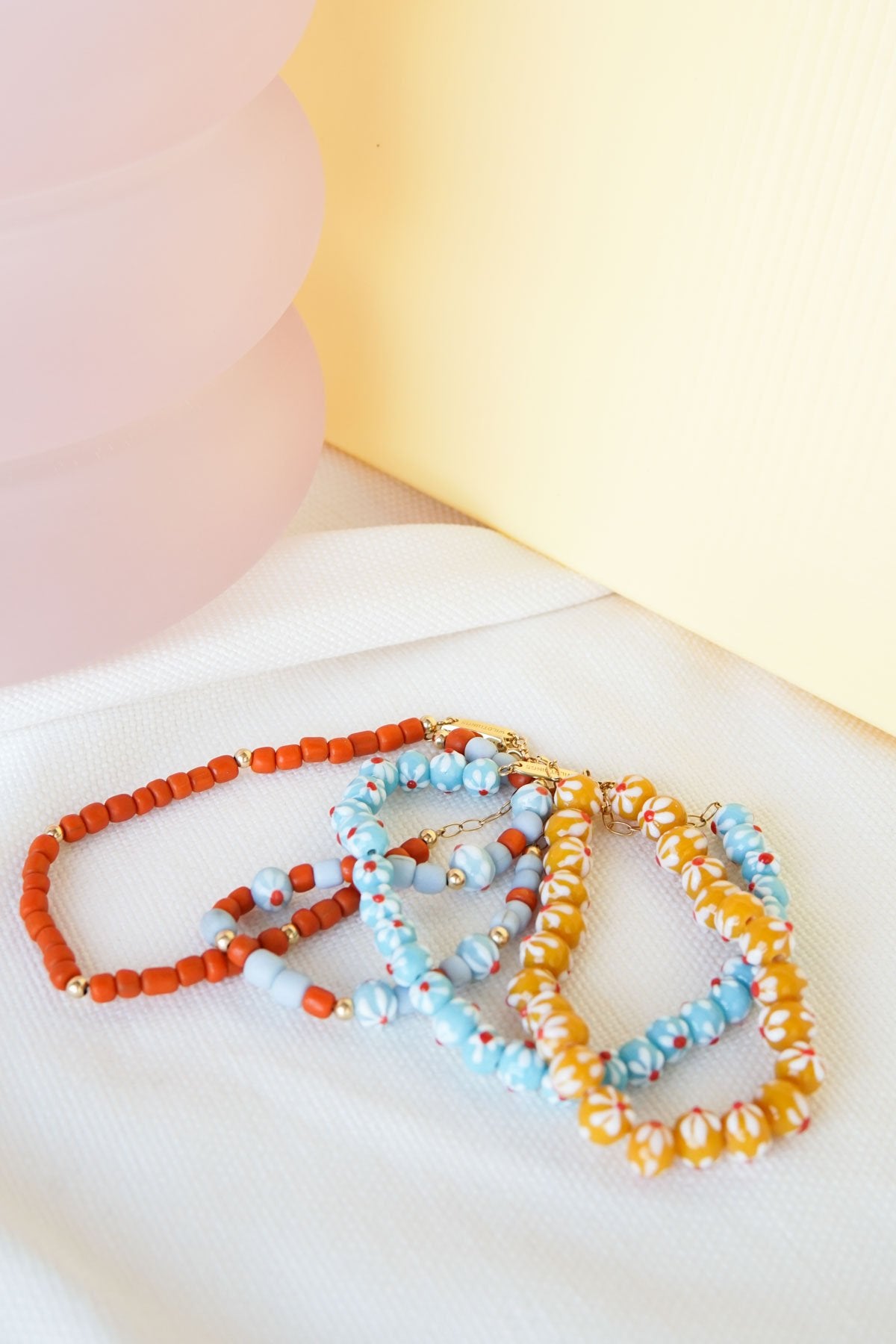 Yellow flower anklet silver-Anklet-wildthings_collectables-Silver---abc