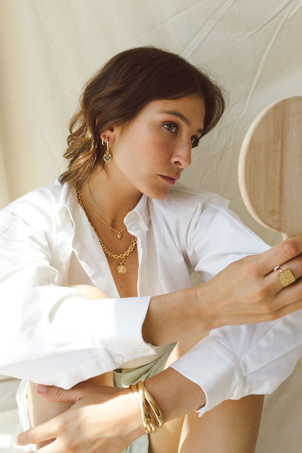 Statement chain necklace gold plated (40 cm)-Necklace-wildthings_collectables-Gold plated---abc