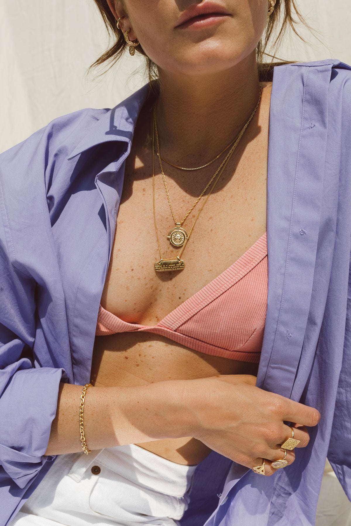 Mantra pendant gold plated-abc