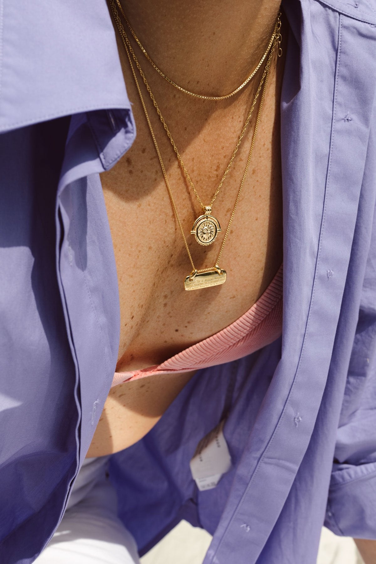 Mantra pendant gold plated-abc