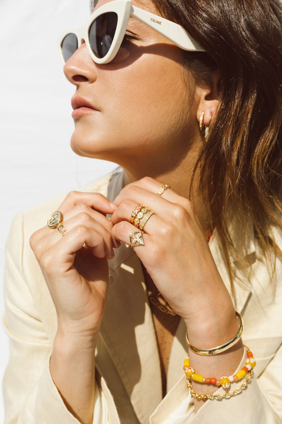 Chunky chain bracelet gold plated-abc