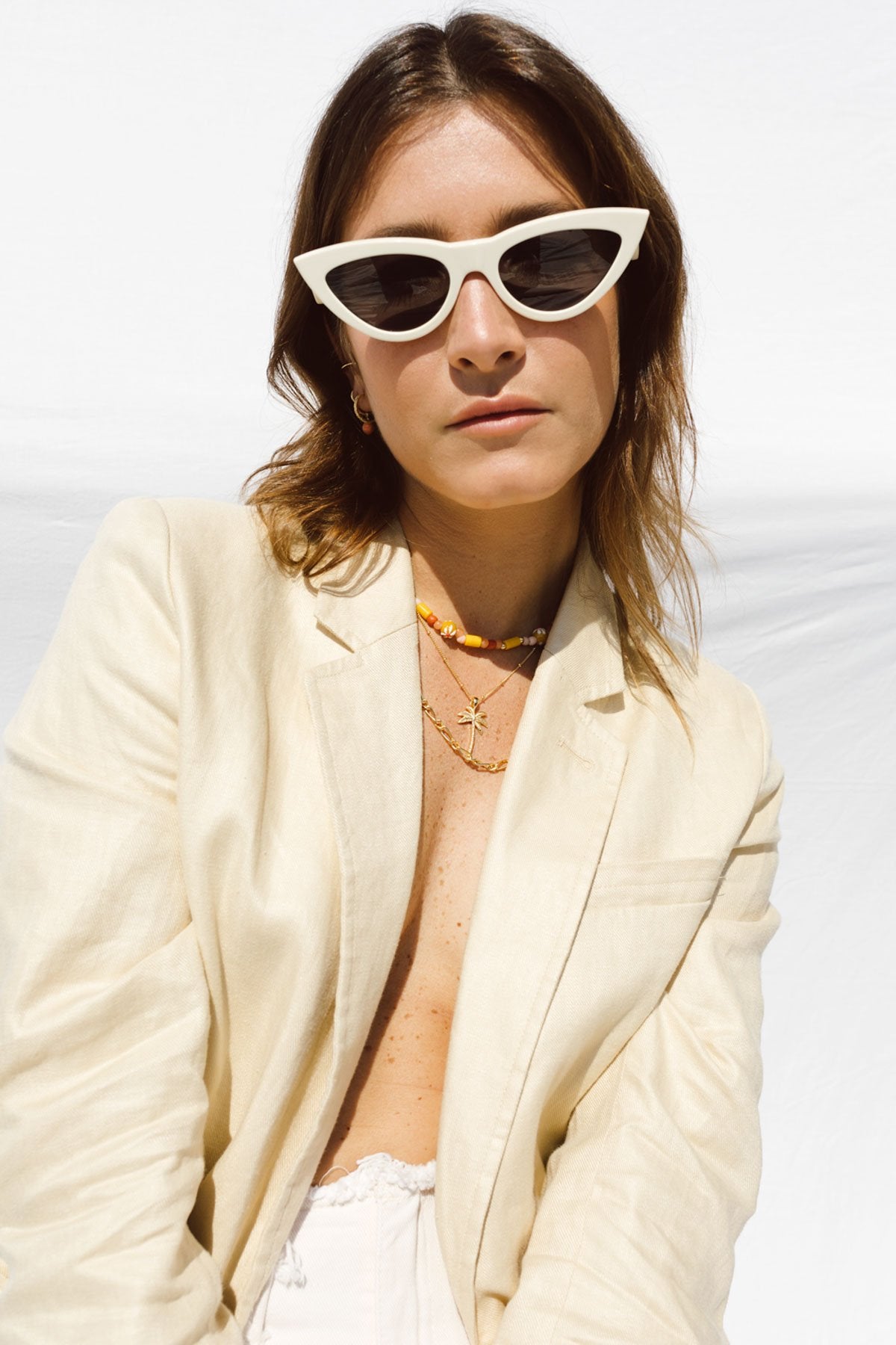 Chunky figaro necklace gold plated (48 cm)-abc