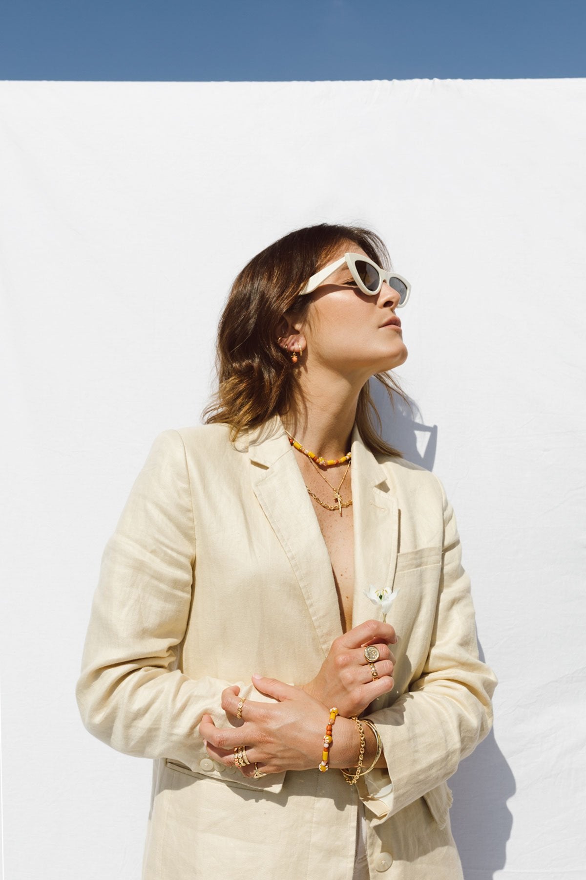 Chunky chain bracelet gold plated-abc