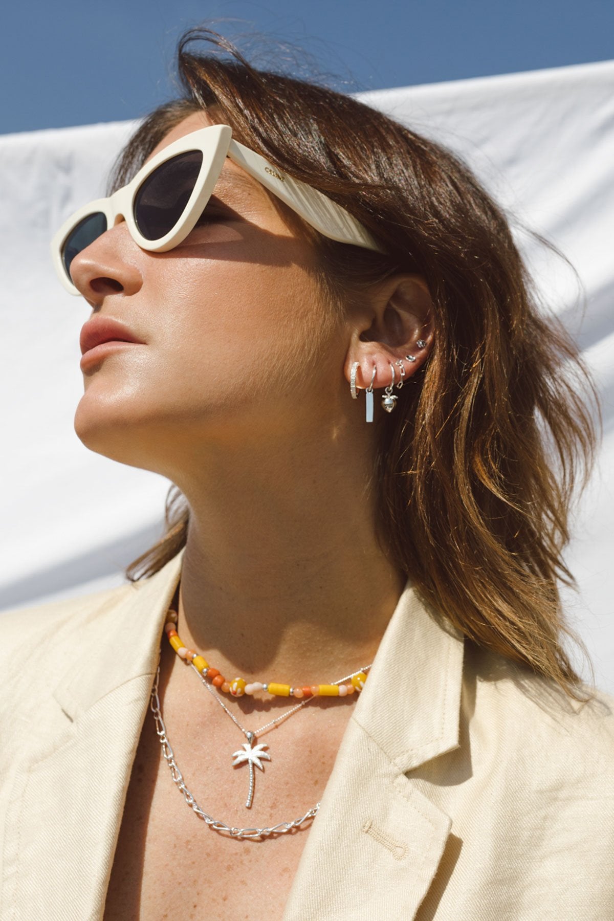 Sunshine necklace silver (34 cm)-Necklace-wildthings_collectables-Silver---abc