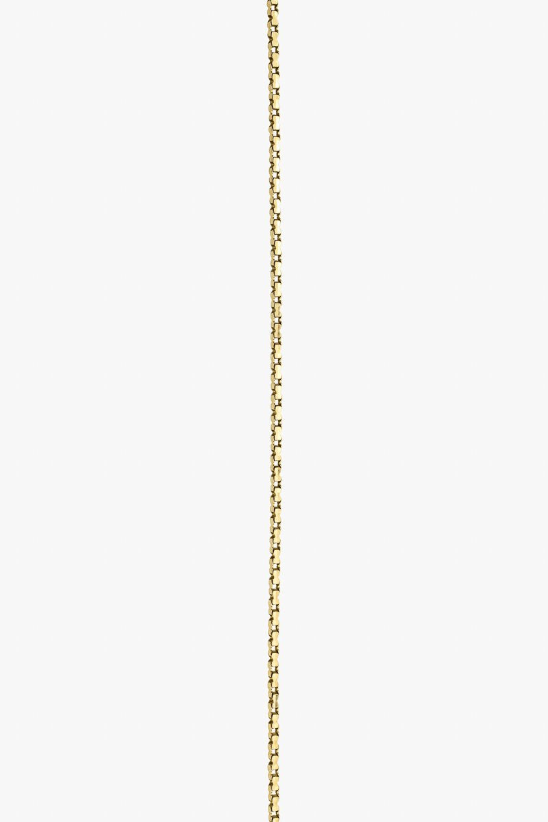 Middle box necklace 14k solid gold (48cm)-abc