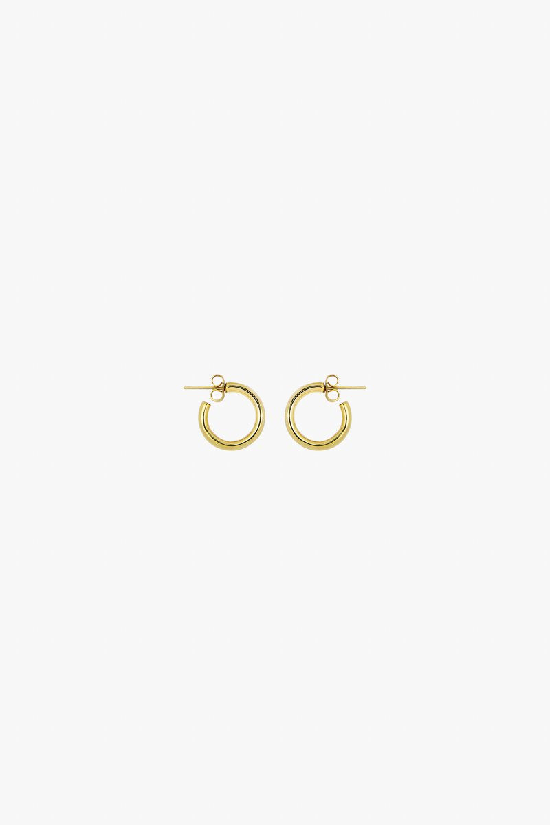 Small hoop earring gold plated (15mm)-Earring-Wildthings_collectables-Gold plated---abc