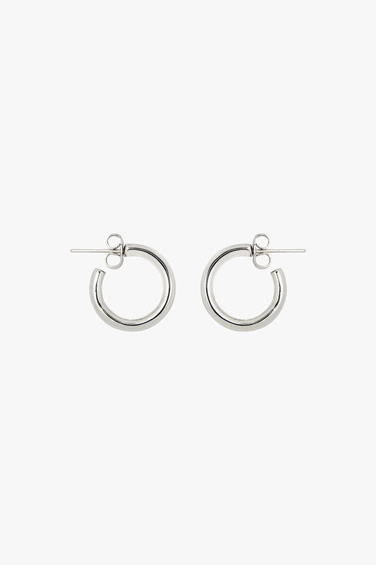 Small hoop earring silver (15mm)-Earring-Wildthings_collectables-Silver---abc