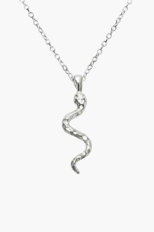Snake necklace silver-Necklace-Wildthings_collectables-Silver---abc