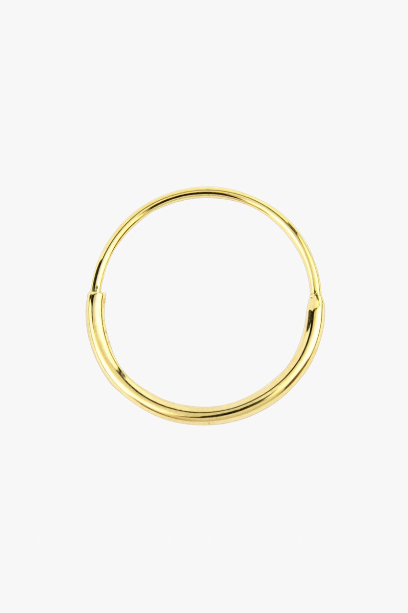 Hoop with detail gold plated (15mm)-abc