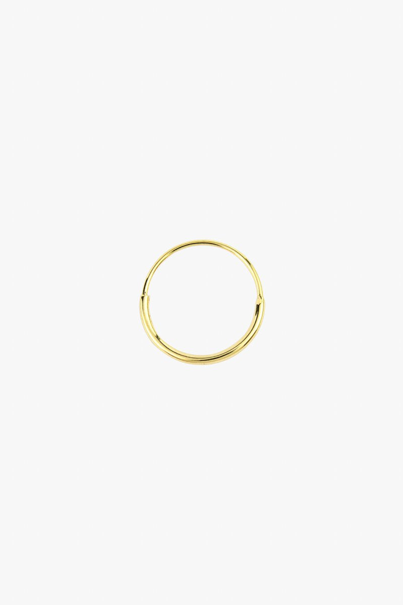 Hoop with detail gold plated (15mm)-abc