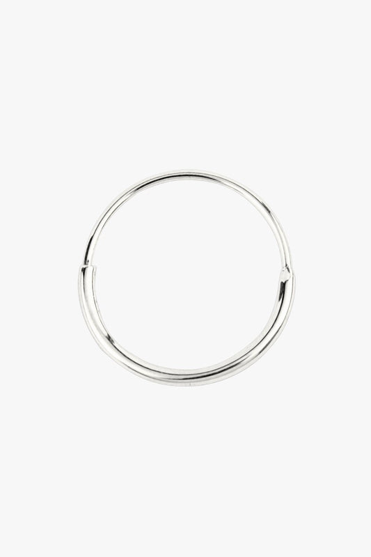 Hoop with detail silver (15mm)-abc
