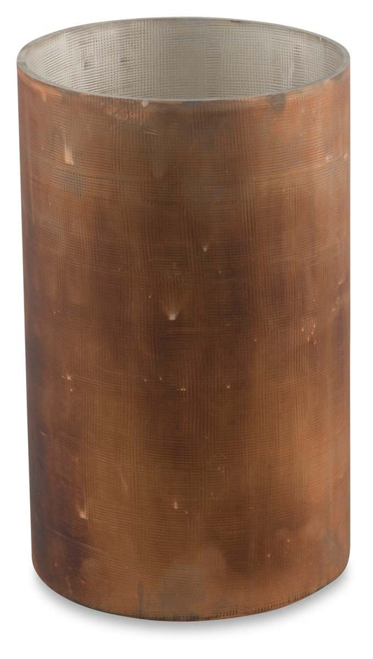 Medium Divit Etched Mesh Glass Candle Holder-abc