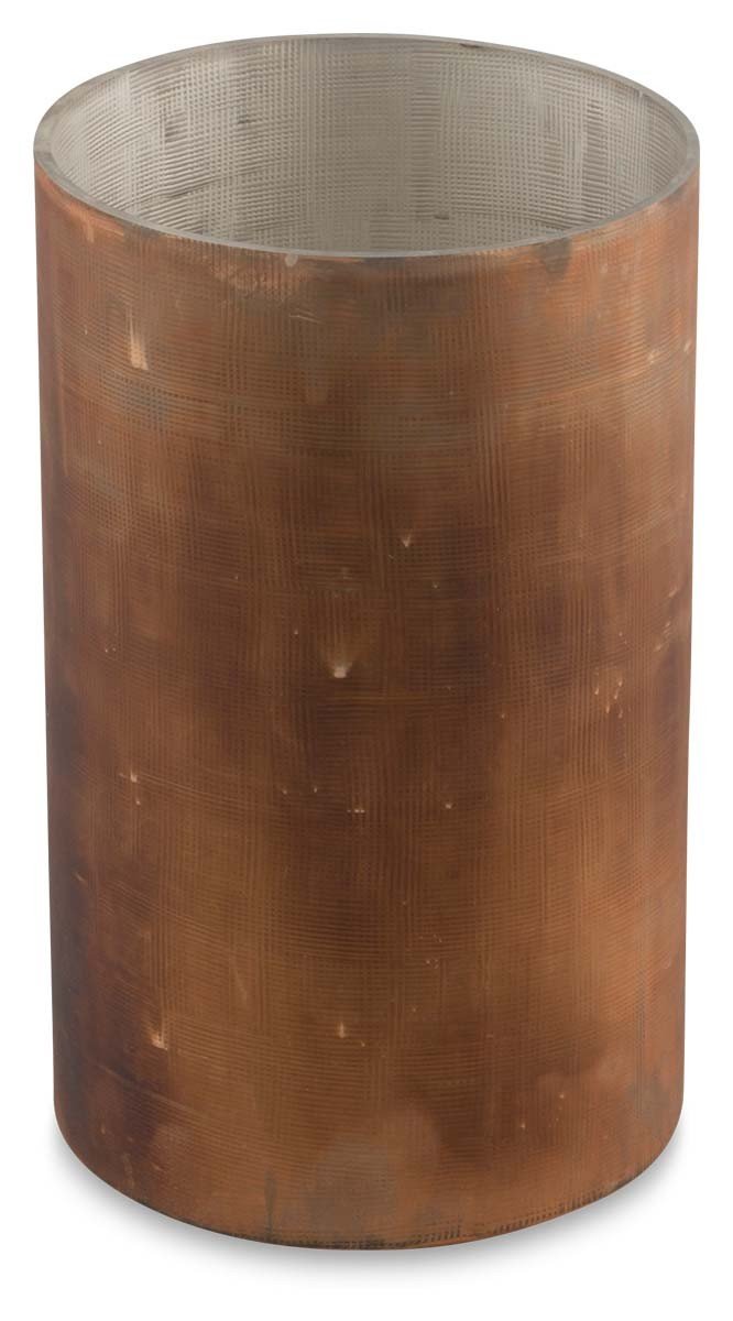 Medium Divit Etched Mesh Glass Candle Holder-abc