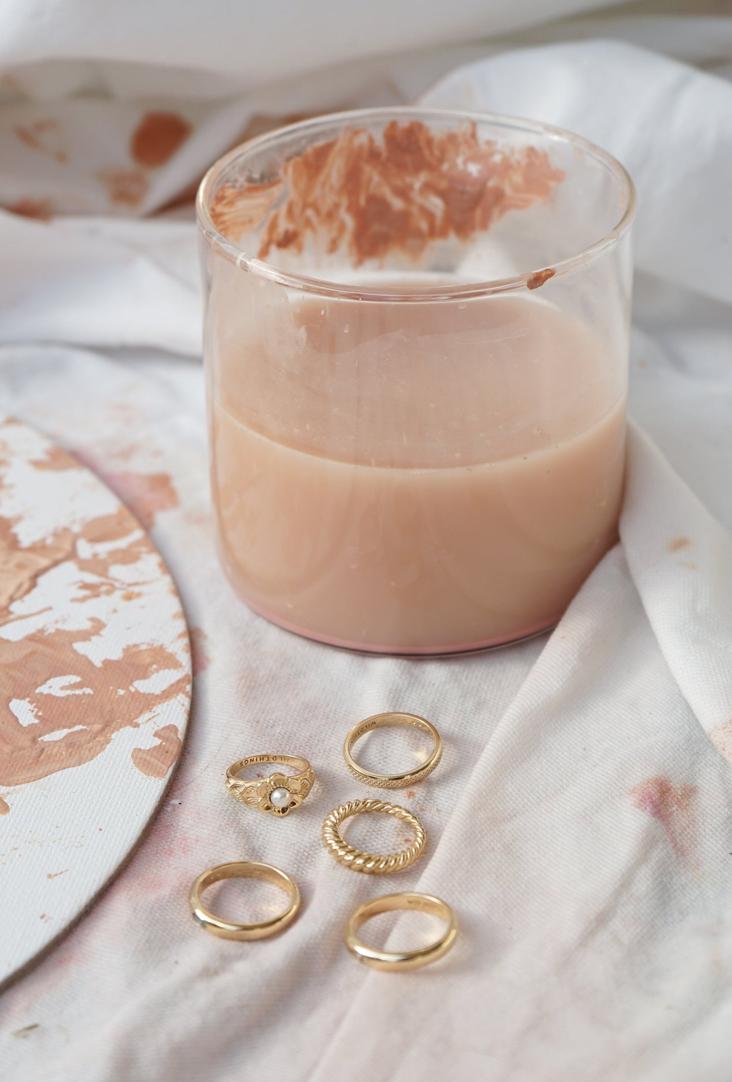 Fleur pinky ring gold plated-abc