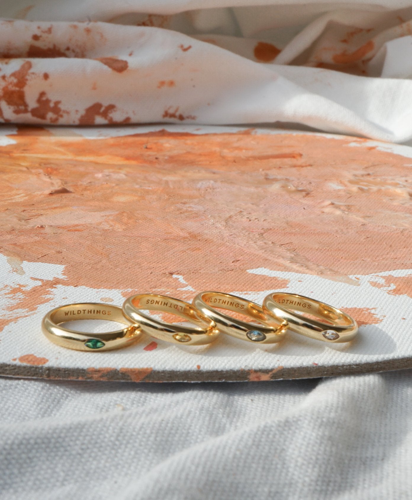 Tourmaline Pebble ring gold plated-Ring-wildthings_collectables-1 (US 6 / 16.5mm)---abc