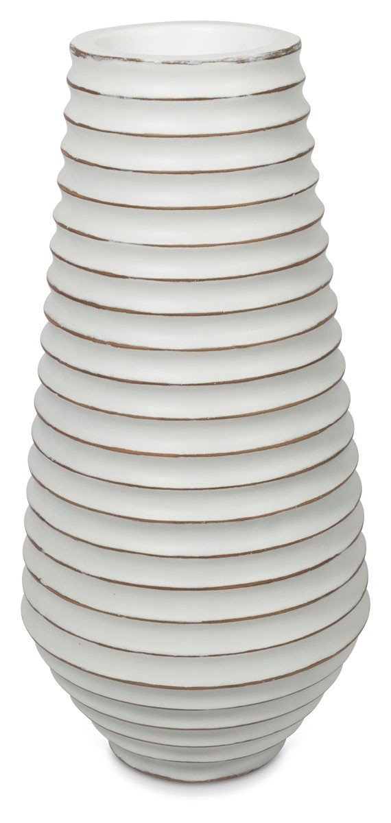 Maui Ribbed Resin Planter Medium-abc