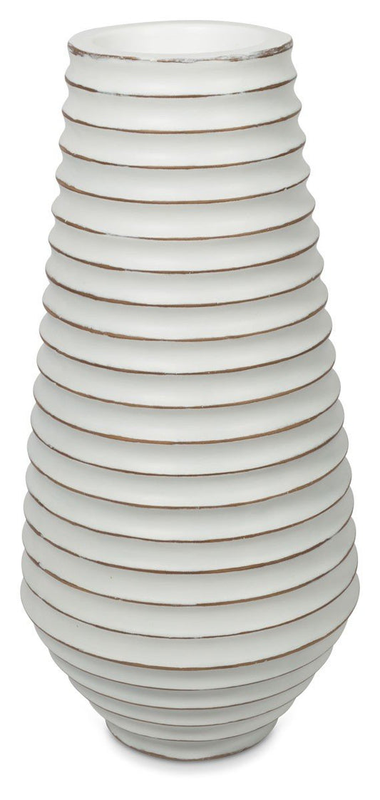 Maui Ribbed Resin Planter Medium-abc