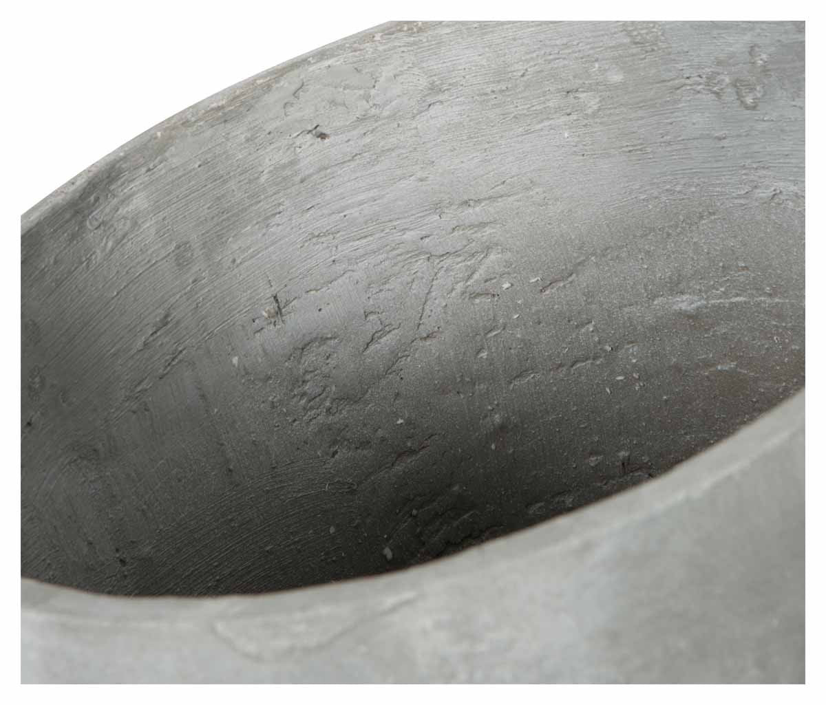 Round Concrete Planter on Wooden Oak Stand Large-Accessories-Home & Giftware-Default Title---abc