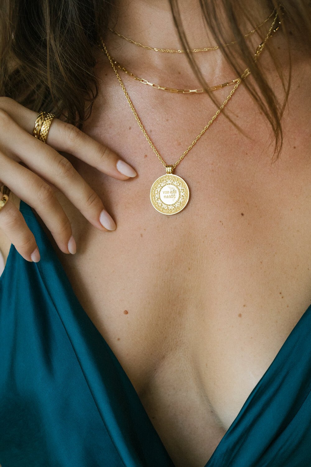 Medium Square gold plated (40cm)-abc