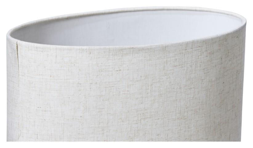 Large Swirl Ceramic Lamp with Fabric Shade - Terracotta/Natural-abc