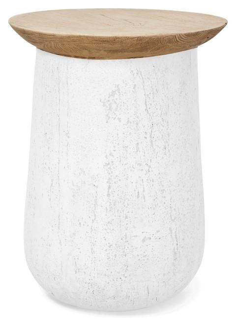 Venice Indoor/Outdoor Faux Wood Side Table - Light Oak/Raw Natural-Living-Home & Giftware-Default Title---abc