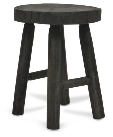 Ubud 4 Leg Wood Stool - Black-Living-Home & Giftware-Default Title---abc