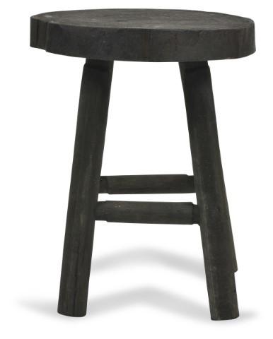Ubud 4 Leg Wood Stool - Black-Living-Home & Giftware-Default Title---abc