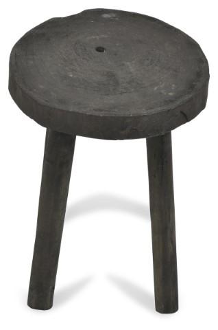 Ubud 4 Leg Wood Stool - Black-Living-Home & Giftware-Default Title---abc