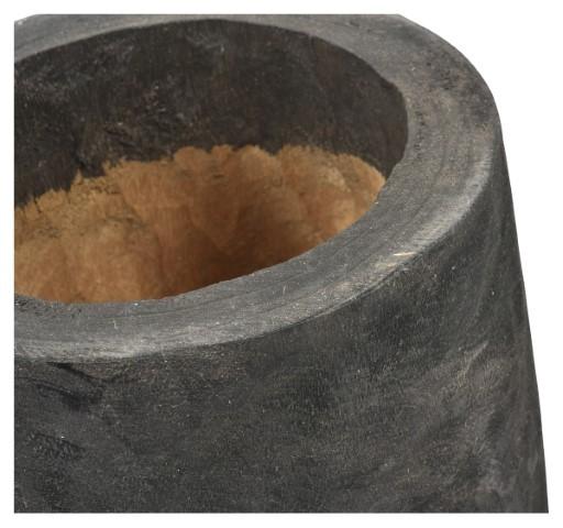 Jayapura Large Wood Stool - Black-abc